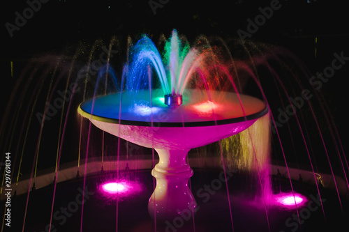 fountain in the night