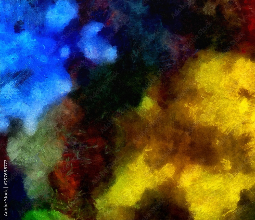 Obraz premium Original abstract painting at canvas. Mixed media pattern. Hand drawn art background.