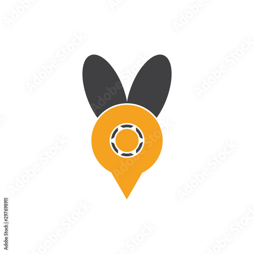 mosquito bug symbol logo vector