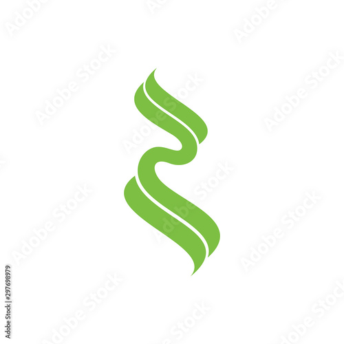 stripes curves ribbon motion flow logo vector