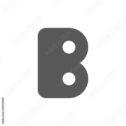 letter b8 simple geoemtric logo vector photo