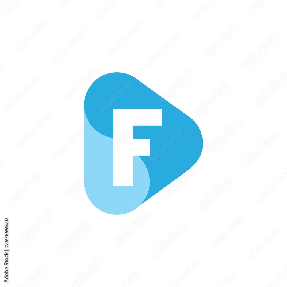 letter f triangle drop water symbol design logo vector letter f triangle drop water symbol design logo vector