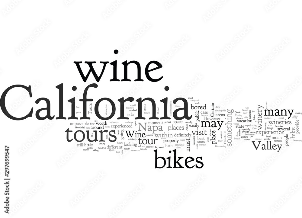 Fototapeta premium California Wine Tours For Bikes A Quick Guide
