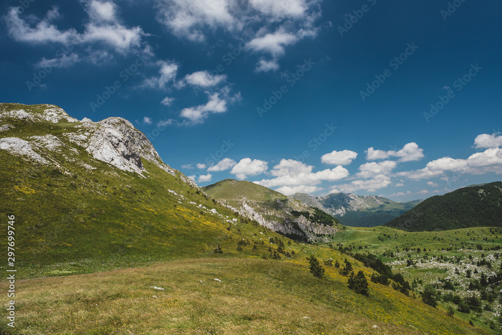 Mountain landscape and clouds 