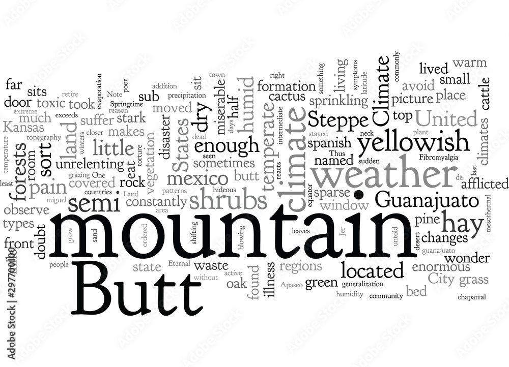 Fototapeta premium Butt mountain Life In A Steppe Climate