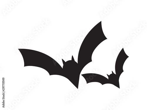 Silhouette of a bats. Halloween concept - Vector illustration