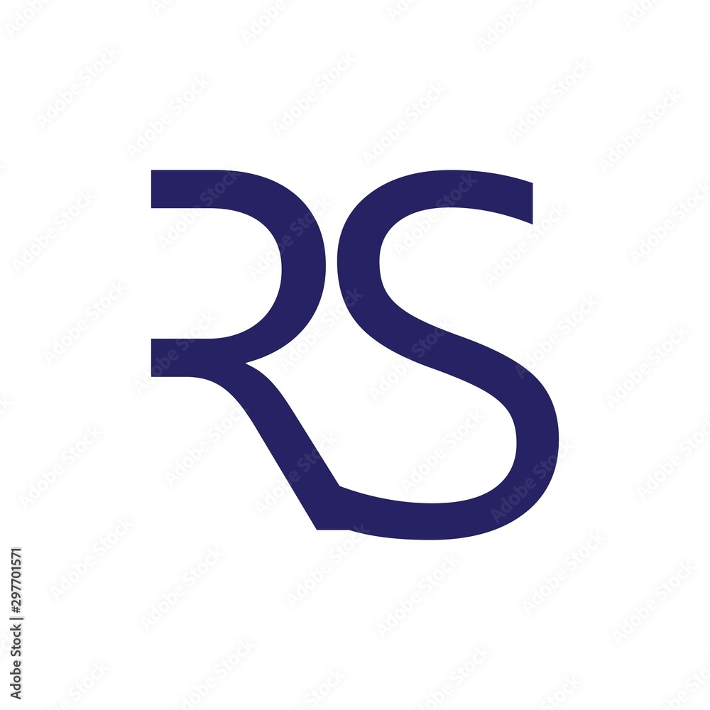 letter rs logo vector