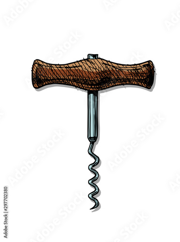 illustration of basic corkscrew