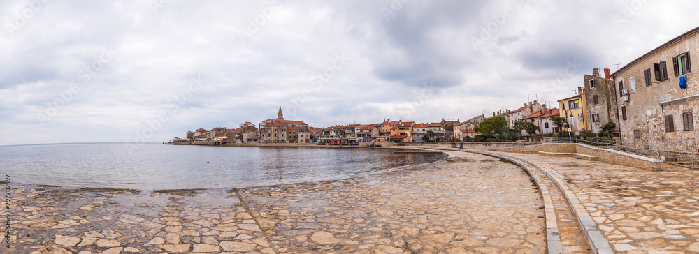 Panoramic view of beautiful city Umago Croatia Panoramic view of beautiful city Umago Croatia