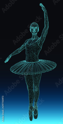 woman classical ballet dancer standing in a pose