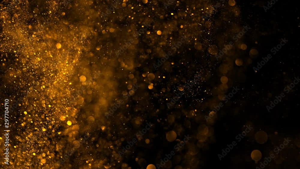 Golden Glitter Background in Super Slow Motion at 1000fps. Golden Glitter Background in Super Slow Motion at 1000fps.