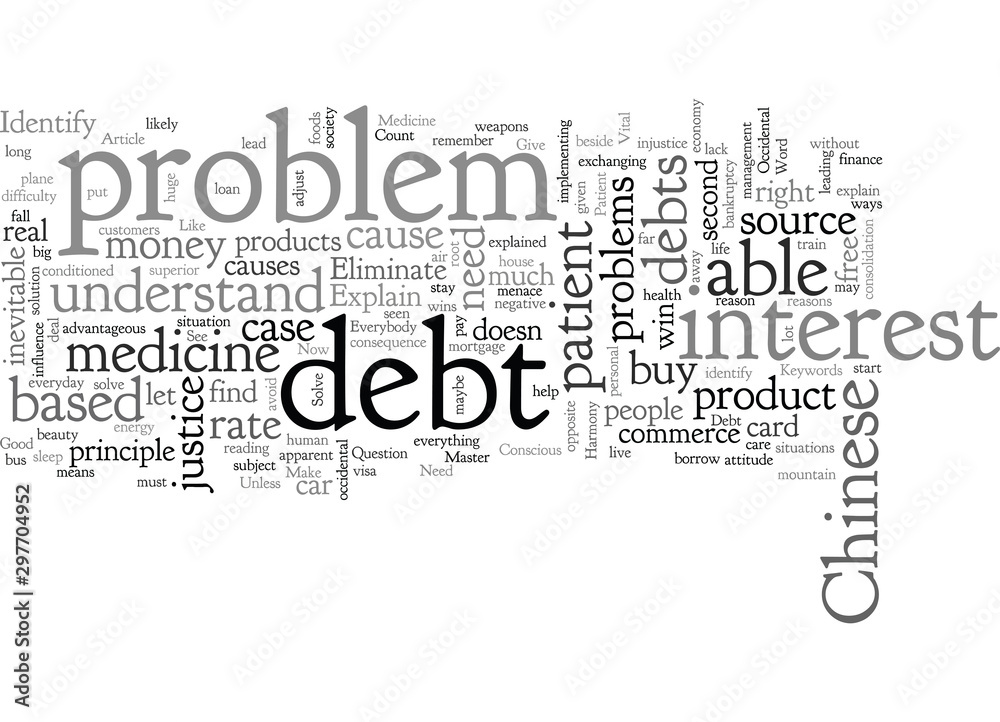 Fototapeta premium Be Debt Free To live In Harmony