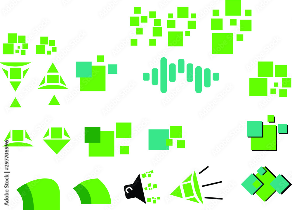 Fototapeta premium Pixel Technology Gaming Logo Ideas