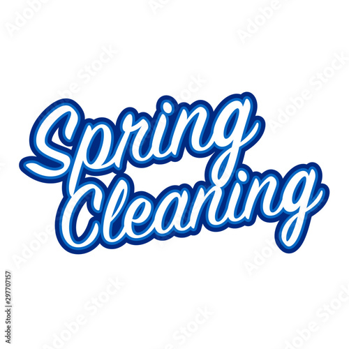 Spring Cleaning Vector Handwriting Script Typography