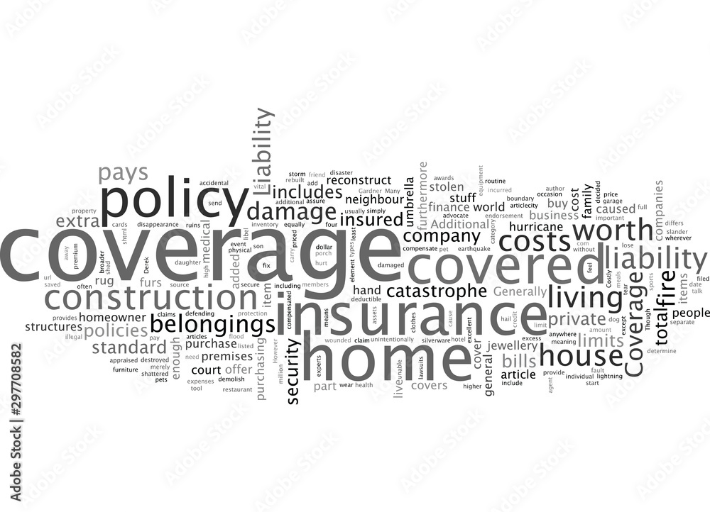 Are you covered with a standard homeowner s insurance policy Are you covered with a standard homeowner s insurance policy