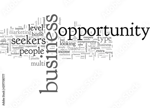 Are You A Business Opportunity Seeker