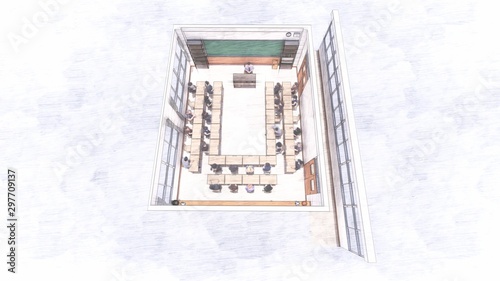 学校 教室 懇談会 人あり イラスト73 Stock Illustration Adobe Stock