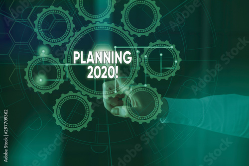 Handwriting text Planning 2020. Conceptual photo process of making plans for something next year Picture photo system network scheme modern technology smart device