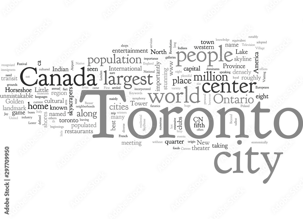 An Overview Of Toronto Stock Vector Adobe Stock