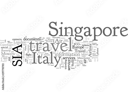 Air singapore travel italy photo