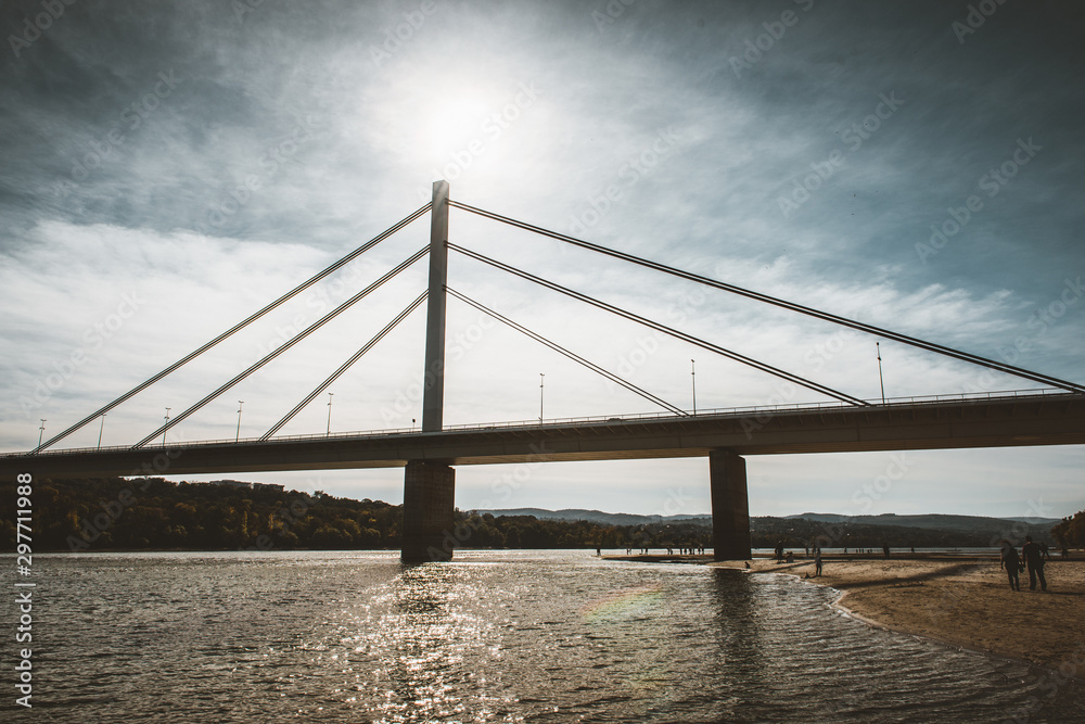 Fototapeta premium bridge at sunset