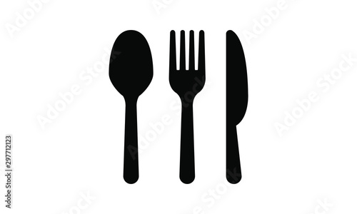 Fotografie, Obraz fork and spoon restaurant icon