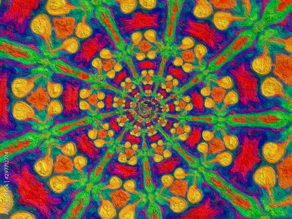Colorful digital graphic kaleidoscope symmetry mandala style in laser light trial pattern, Tie Dye , spiderweb art abstract background for art projects, banner, business, card, 3D, template Colorful digital graphic kaleidoscope symmetry mandala style in laser light trial pattern, Tie Dye , spiderweb art abstract background for art projects, banner, business, card, 3D, template