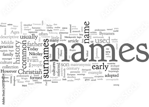 A History of Names