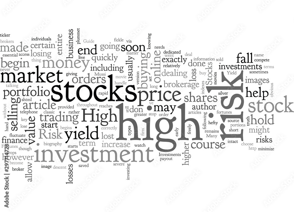 A Guide to High Yield High Risk Stocks