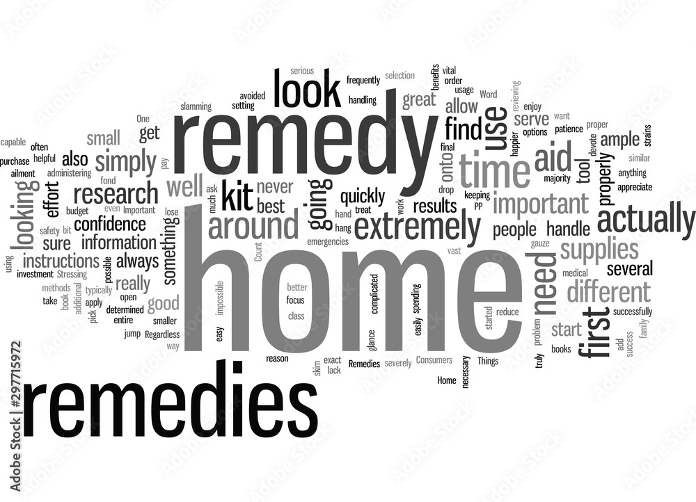 Fototapeta premium Important Tips for Home Remedies