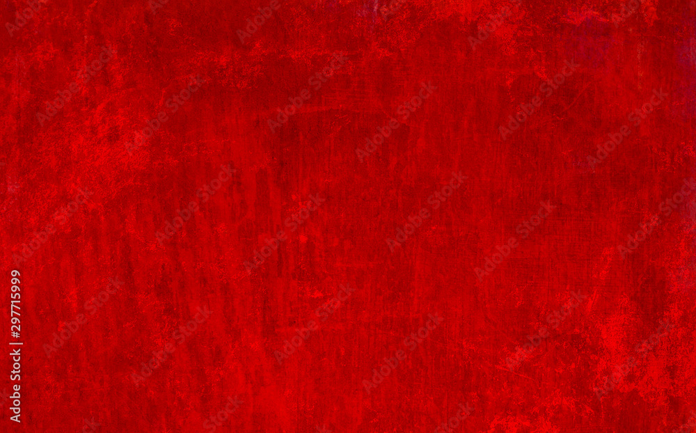 old red grunge texture background with wood grain and paint spatter