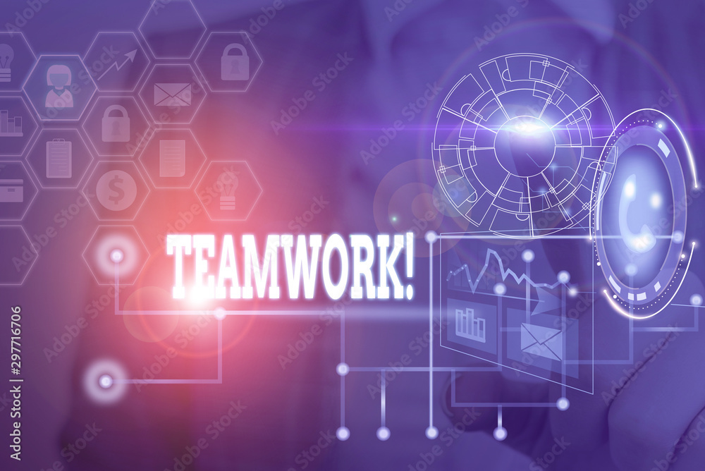 Handwriting text writing Teamwork. Conceptual photo combined action of group especially when effective and efficient Picture photo system network scheme modern technology smart device Handwriting text writing Teamwork. Conceptual photo combined action of group especially when effective and efficient Picture photo system network scheme modern technology smart device