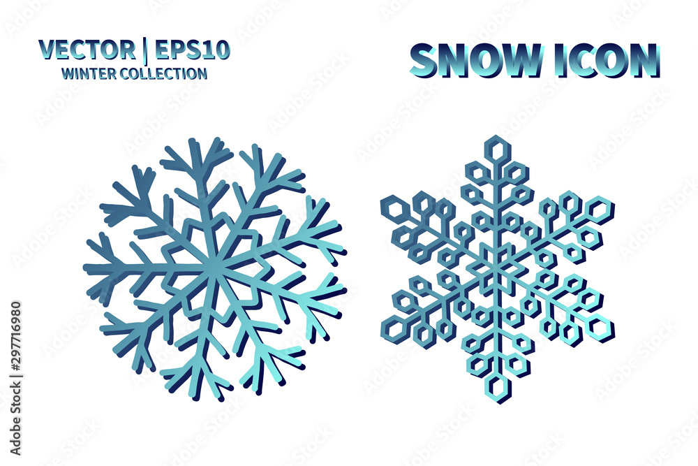 Snowflake vector icon set. Christmas and winter snow flake element collection. Isolated flat new year holiday decoration illustration template. Cold weather object design silhouette symbol Snowflake vector icon set. Christmas and winter snow flake element collection. Isolated flat new year holiday decoration illustration template. Cold weather object design silhouette symbol