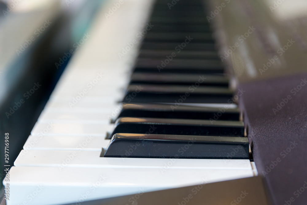 Series of Paino Keys.black and white keys of the old piano. Music soothes  the soul. Close up Paino keys. The old retro classic vintage of paino on  dirty Stock Photo | Adobe