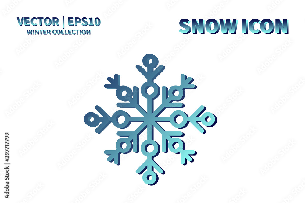 Snowflake vector icon. Christmas and winter snow flake element. Isolated flat new year holiday decoration illustration. Cold weather object design silhouette symbol Snowflake vector icon. Christmas and winter snow flake element. Isolated flat new year holiday decoration illustration. Cold weather object design silhouette symbol