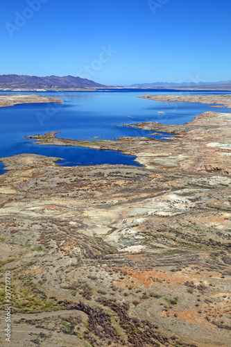 Aerial view of lake Mead near Las Vegas