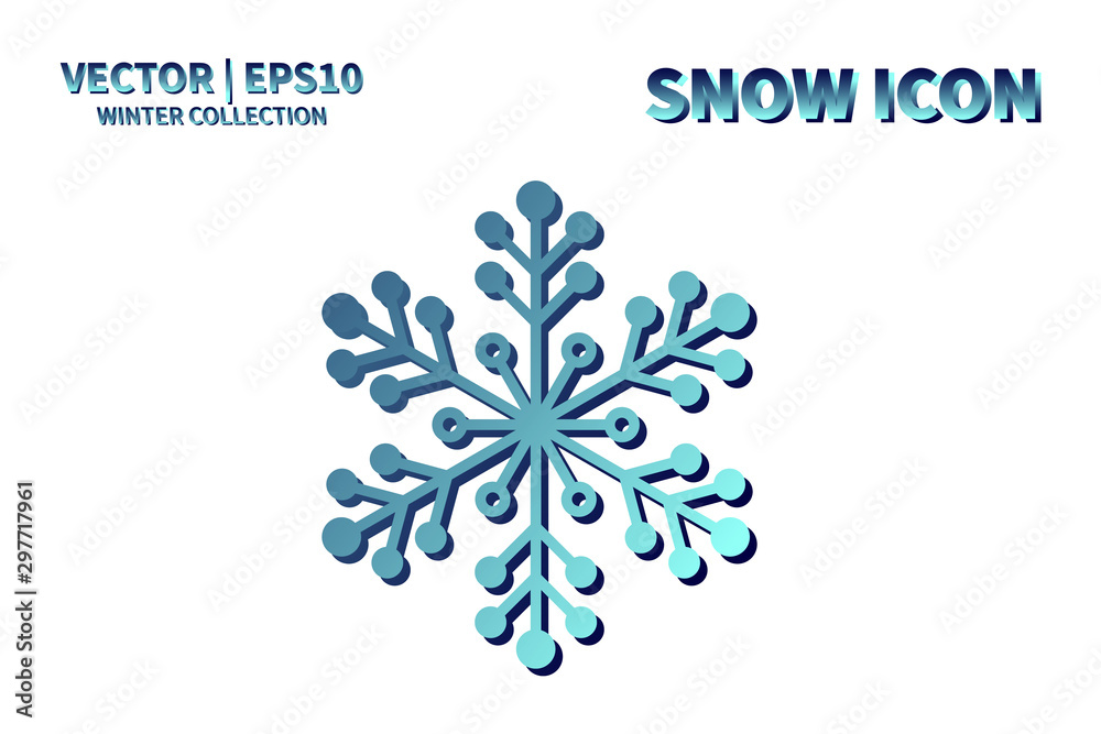 Snowflake vector icon. Christmas and winter snow flake element. Isolated flat new year holiday decoration illustration. Cold weather object design silhouette symbol Snowflake vector icon. Christmas and winter snow flake element. Isolated flat new year holiday decoration illustration. Cold weather object design silhouette symbol