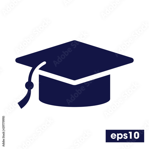 Graduation cap simbol, Education icon Vector illustration for graphic design, mobile app, Web site