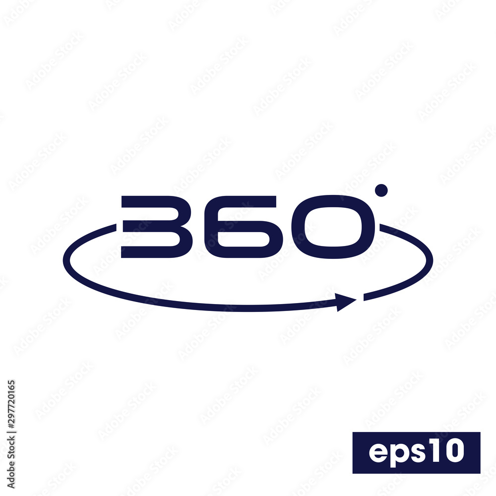 360 icon, 360 degrees symbol, Simple 360 degrees icon Vector illustration 360 icon, 360 degrees symbol, Simple 360 degrees icon Vector illustration