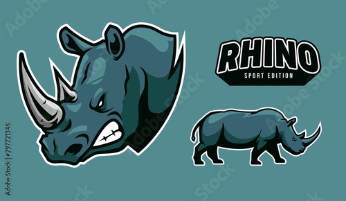 Vászonkép rhino icon sport for company