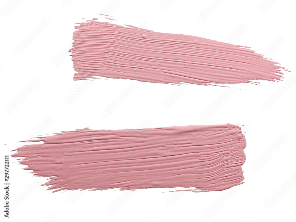 light pink brush strokes of paint on white background light pink brush strokes of paint on white background