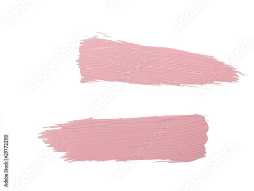 light pink brush strokes of paint on white background