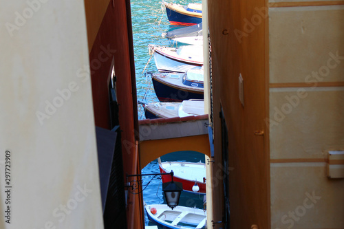 The boats between the houses