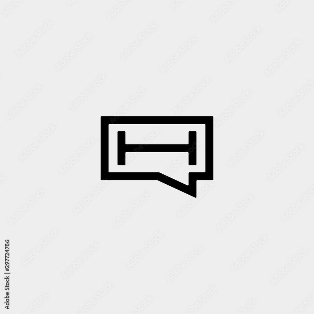 Letter H Chat Logo Template Vector Design Letter H Chat Logo Template Vector Design