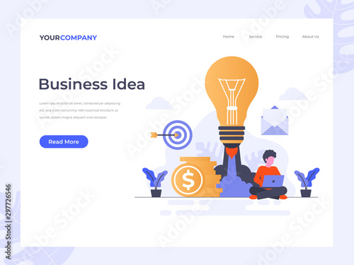 Business Idea flat vector illustration concept, can be used for landing page, ui, web, app intro card, editorial, flyer, and banner.