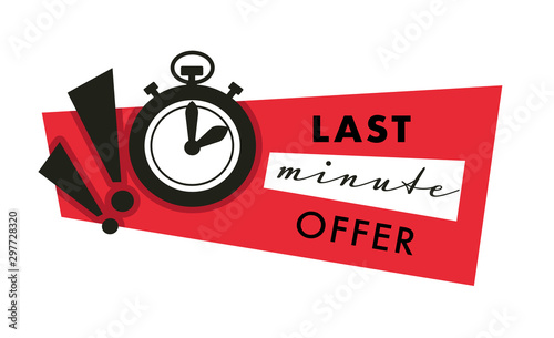 Shopping sale, last minute offer isolated icon
