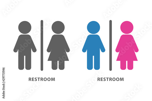 restroom,toliet,wc symbols icon illustration vector, 2 color