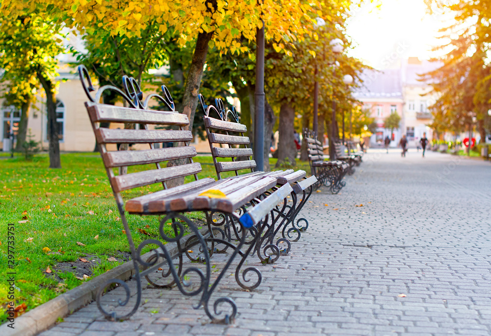 old wooden bench