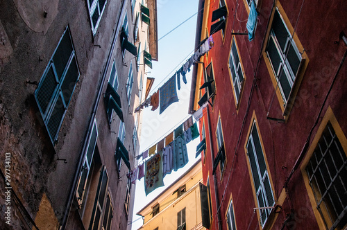 colorful houses in Genoa 