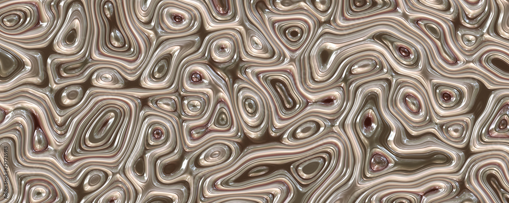 Wavy abstract metallic background